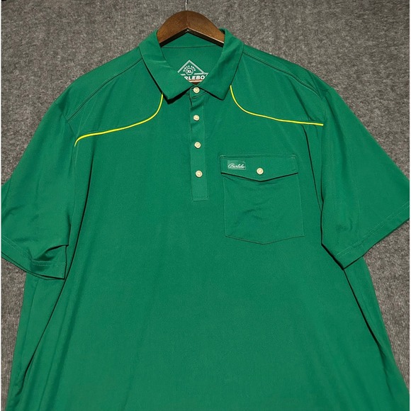 BURLEBO Other - BURLEBO Green Polo Shirt with Yellow Accents